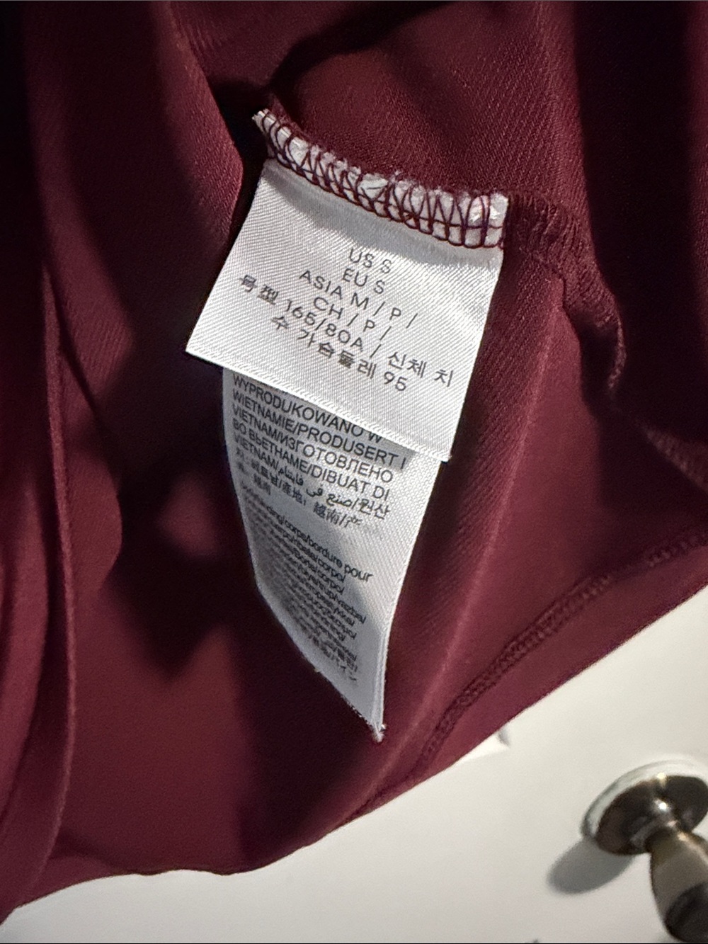 Calvin Klein Burgundy Short-Sleeve Cutout Flutter Blouse - Picture 3 of 6